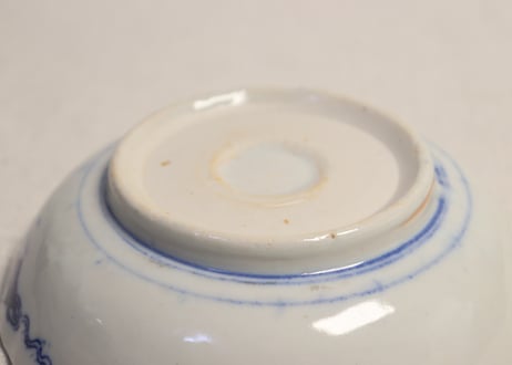 明治後期～大正銅判牡丹唐草図なます皿