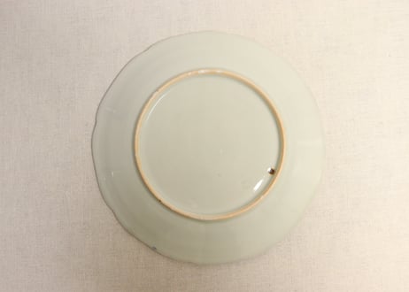明治後期～大正銅判竹と筍図7寸皿② ノミホツ,膨れ