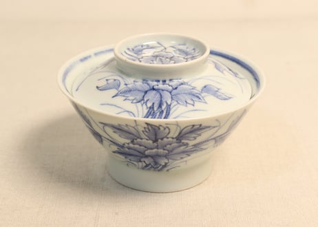 中国明時代晩期特大染付お茶碗 中国明時代晩期特大染付お茶碗 中国明時代染付お茶碗