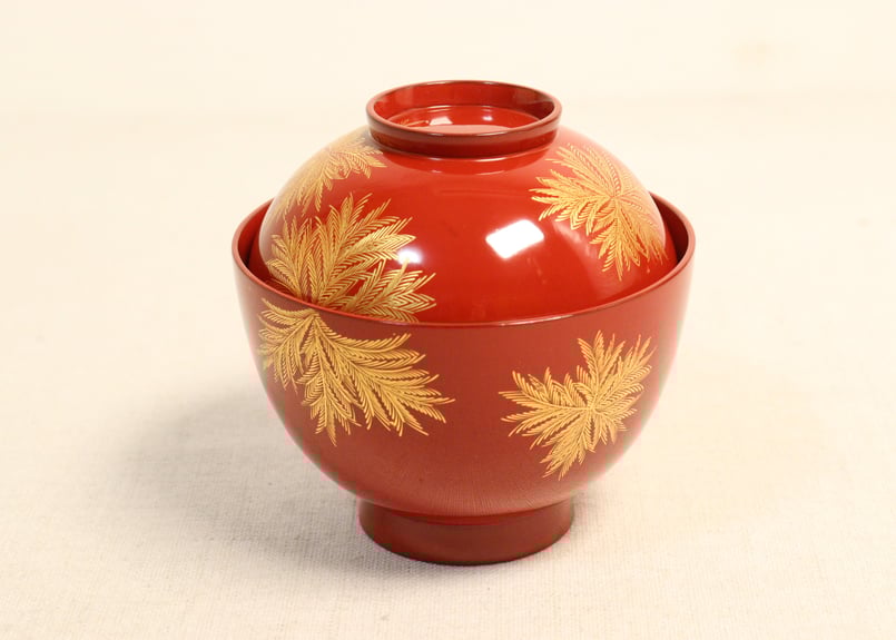 朱塗 沈金 月夜に舟図 吸物椀 10個 [B31538] 朱塗 沈金 月夜に舟図 吸物椀 10個 [B31538] - メルカリ