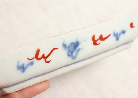 明治前期色絵屋敷に人物図長皿② ノミホツ