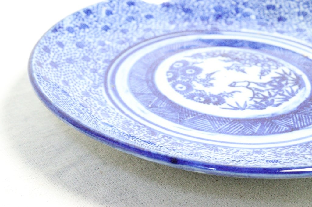 明治後期～大正紙刷微塵唐草図7寸皿 | 吉祥寺PukuPuku