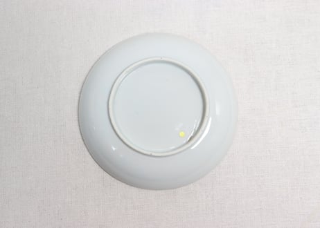 明治後期～大正銅判蛤図5寸皿②高台窯傷
