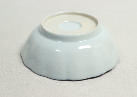江戸後期染付波千鳥と丸窓絵図なます皿①