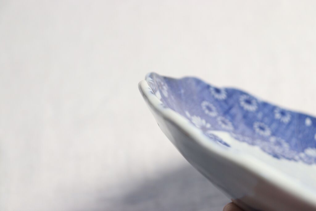 大皿（直径39.5cm）　明後期 明治後期～大正銅判舟引き人物と千鳥図5.5寸皿 | 吉祥寺PukuPuku