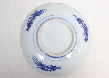明治後期～大正銅判亀と鳳凰図８寸皿①