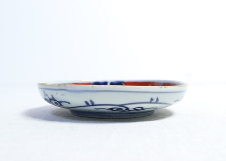 明治前期色絵竹と牡丹図小皿①