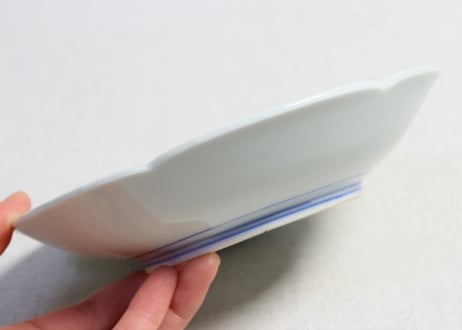 明治後期～大正赤絵金彩山水図通り物5.5寸皿