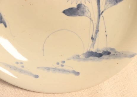 江戸後期染付菊図尺皿