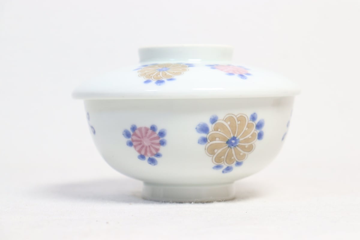 明治後期~大正染付桐と菊図蒸茶碗 | 吉祥寺PukuPuku