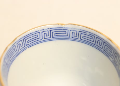 明治後期～大正銅判色絵草花図向付