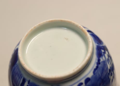 明治前期ベロ藍鳳凰図通り物向付