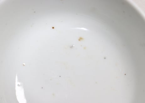 明治後期～大正銅判鼠大根図蓋茶碗②フリモノ