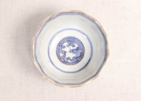 明治前期色絵松竹梅に鶴亀図通り物向付
