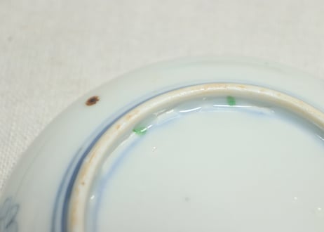 明治前期色絵三方に松竹梅図小皿①