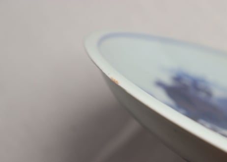 明治前期染付菊図尺皿