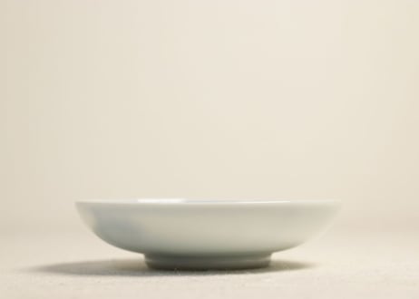 大正~昭和戦前染付鶴亀図小皿