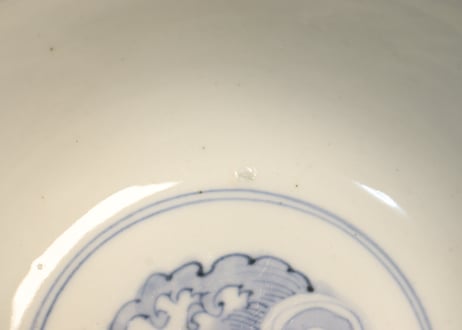 明治前期色絵竹梅と桐通り物飯茶碗①フリモノ