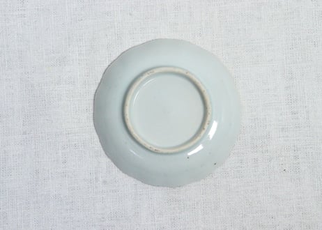 江戸幕末染付山水図小皿
