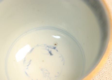 江戸幕末色絵牡丹と渦巻図向付5客組