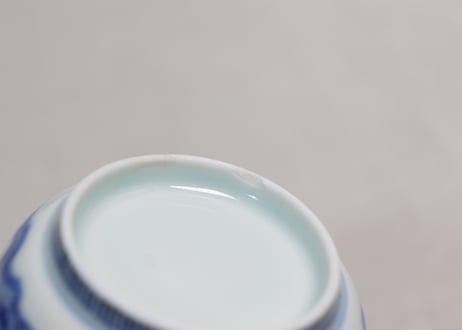 江戸幕末染付船と菱花図向付　流れ