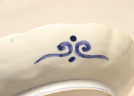 明治前期色絵兎図通り物7寸皿①