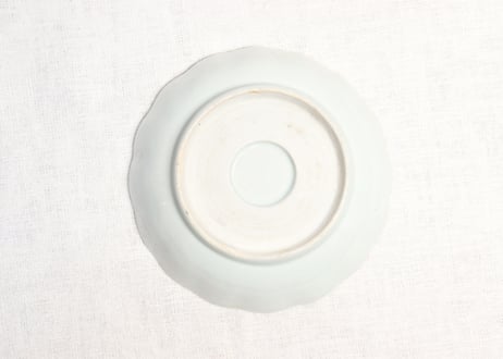 江戸幕末染付蔦花図なます皿 少甘手,窯傷
