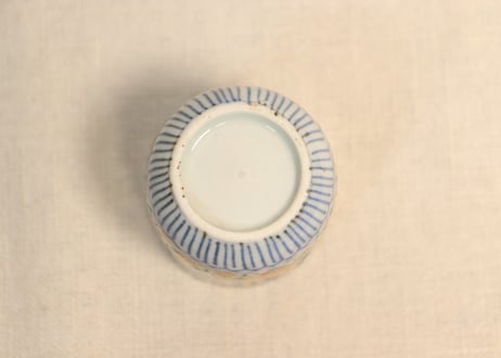 明治前期色絵蝙蝠と桜図のぞき　フリモノ