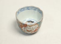 明治前期色絵梅と人物図向付①