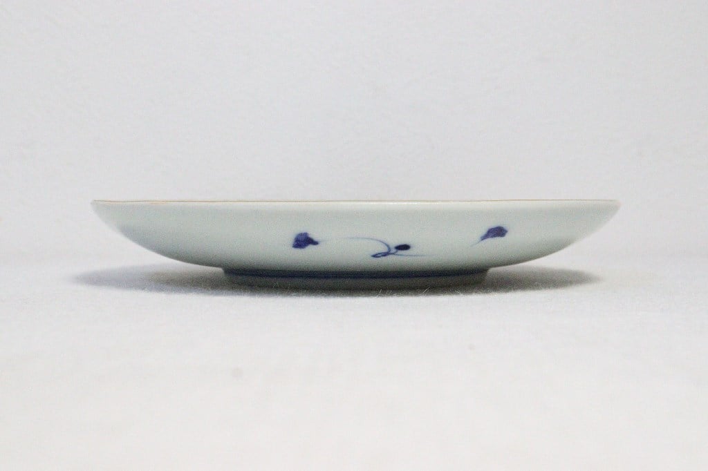 明治前期九谷焼金彩染付山水図通り物6寸皿 | 吉祥寺PukuPuku