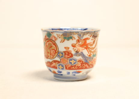 明治前期色絵龍と鳳凰図向付