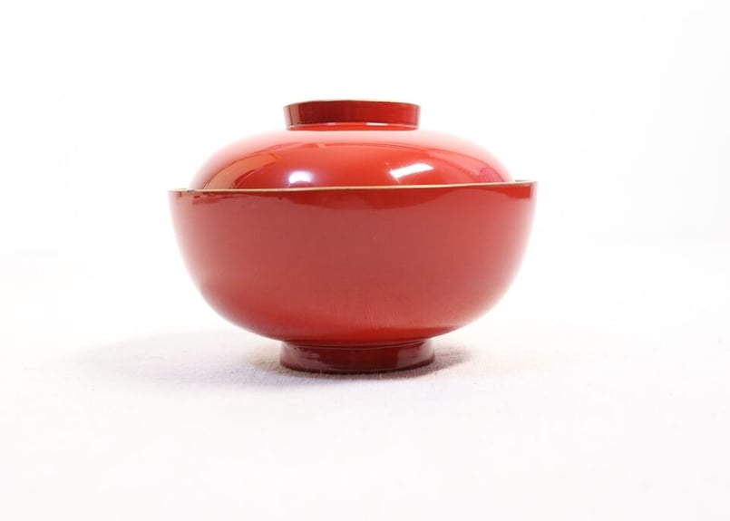 皆朱金縁吸物椀 小キズ込み | 吉祥寺PukuPuku