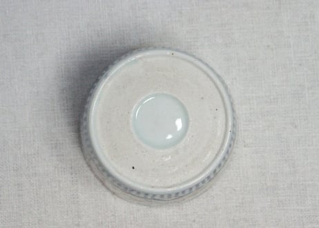 江戸後期色絵山水に丸文図猪口　5客組