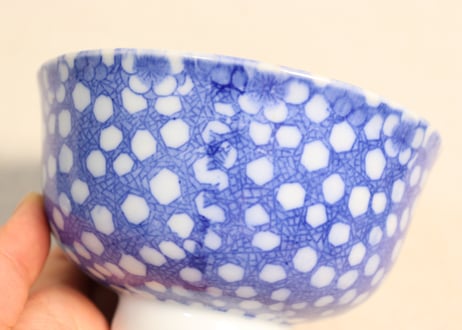 明治後期~大正銅判氷裂に梅図飯茶碗①