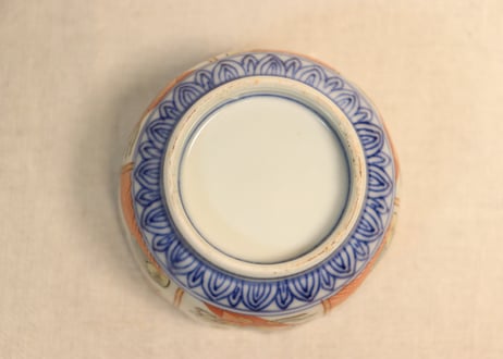 明治前期色絵熨斗と鶴亀図向付