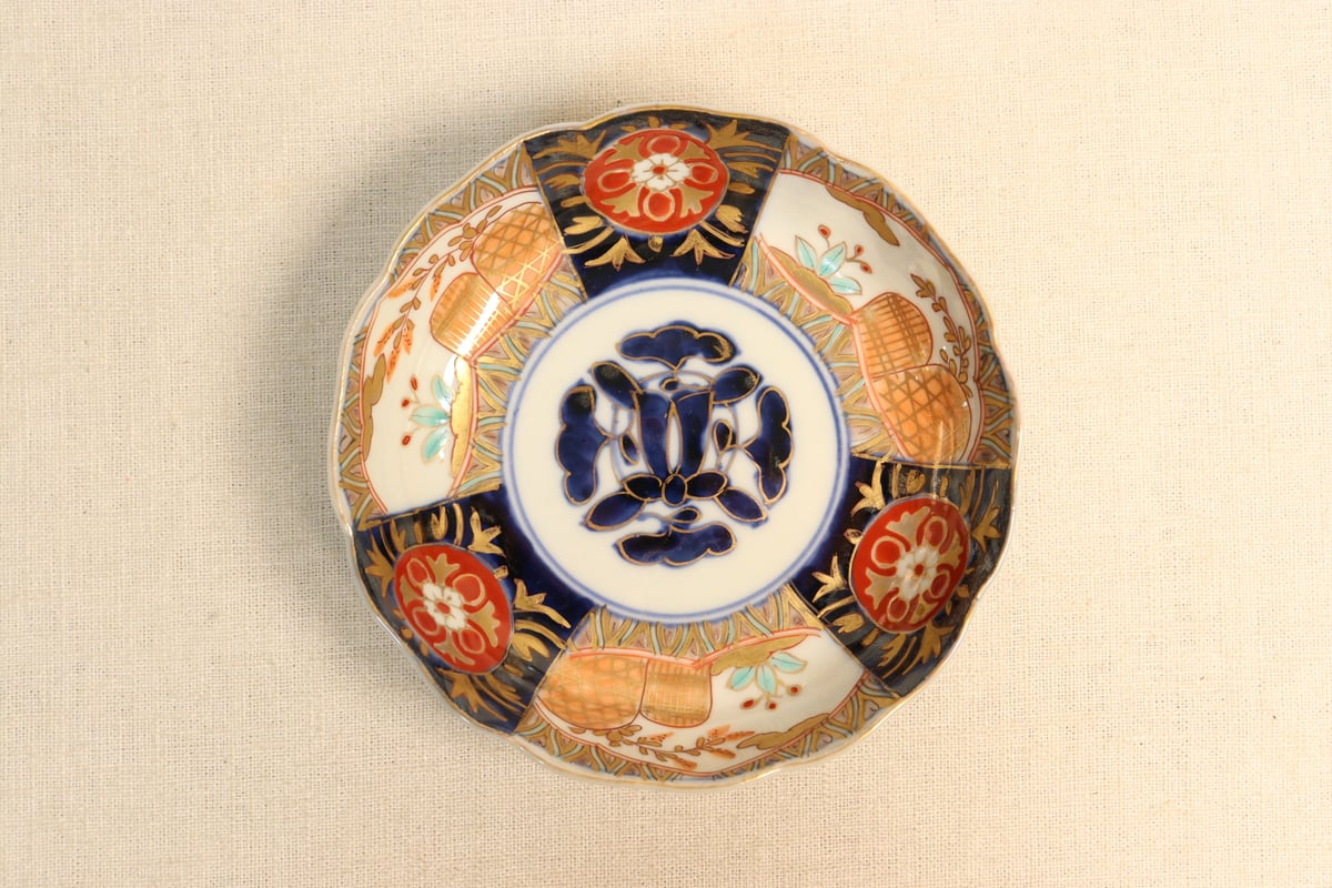 江戸後期～明治期　色絵人物図なます皿　5枚　珍しい絵付　蛇の目高台 江戸後期～明治期 色絵人物図なます皿 5枚 珍しい絵付 蛇の目高台