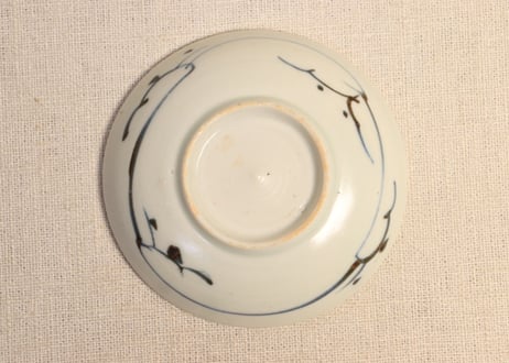 江戸後期染付扇子と蔦図小皿② 少かたつき
