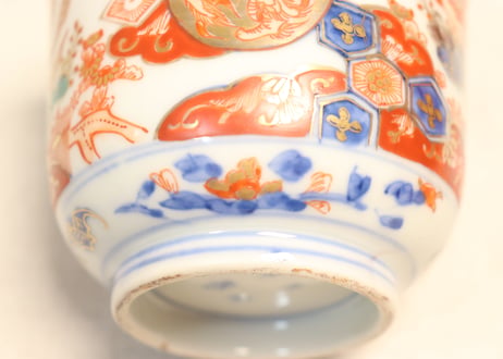 明治前期色絵龍と鳳凰図向付