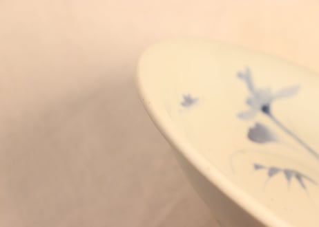 江戸後期染付菊図尺皿