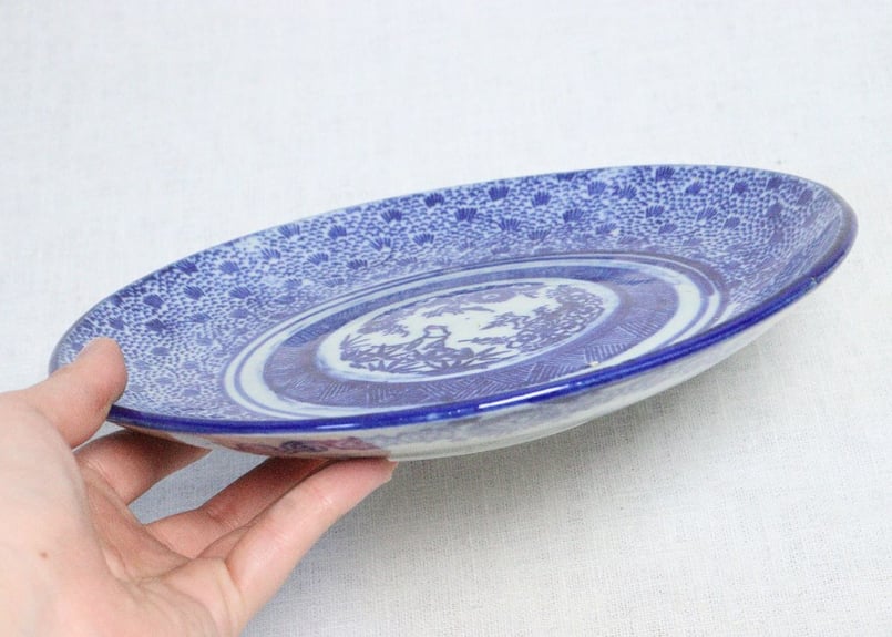 明治後期～大正紙刷微塵唐草図7寸皿 | 吉祥寺PukuPuku