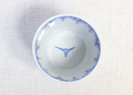 明治後期～大正銅判山水人物図猪口