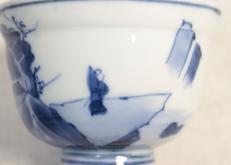 大正~昭和戦前染付山水つぼ碗 | 吉祥寺PukuPuku