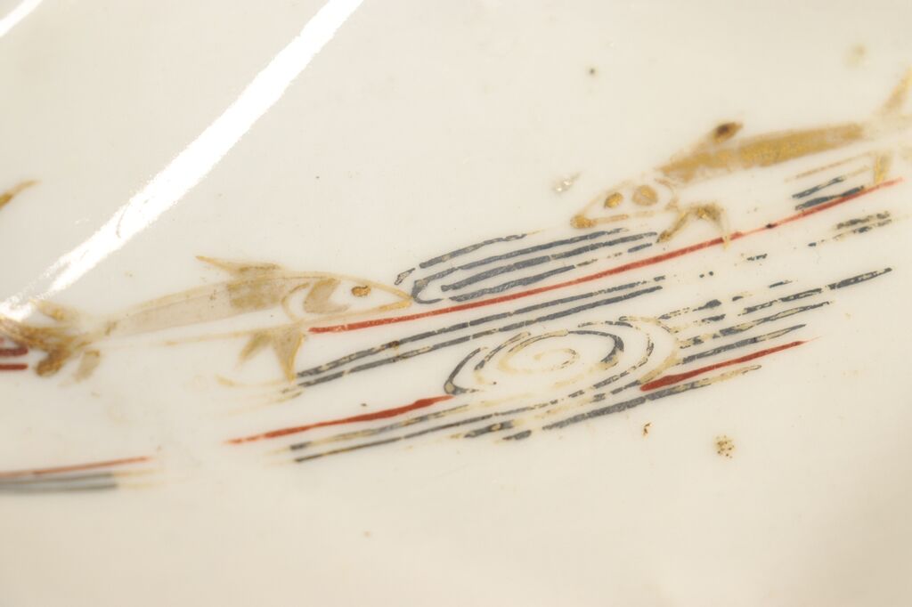 江戸初期 古九谷 菱形 蝶図 皿 トヒチ 東さ7-0705⭐︎2F 江戸