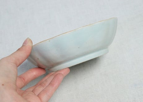 江戸幕末染付山水図なます皿