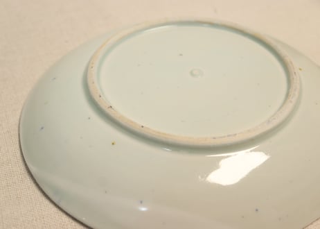 江戸幕末紙刷牡丹図７寸皿①