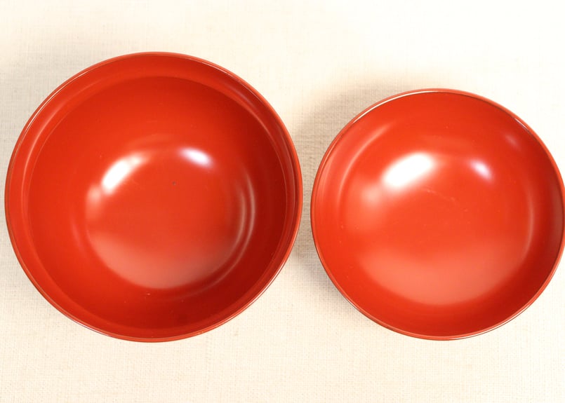 沈金　吸物椀　蝶に孔雀の図　朱色　木製品　５客　N1105AS-fbui 沈金 吸物椀 蝶に孔雀の図 朱色 木製品 5客 N1105AS-fbui