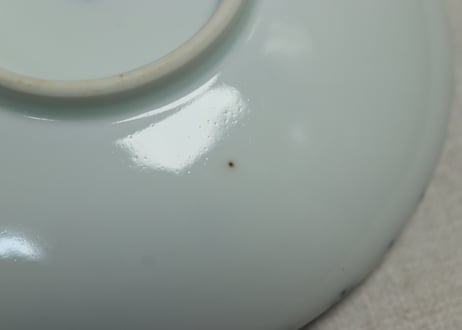 明治後期～大正染付松竹梅図縁丸小鉢