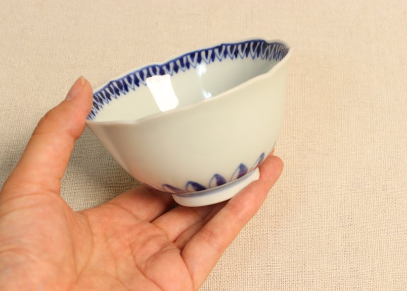 明治後期～大正平戸嘉祥染付芝垣図小鉢 | 吉祥寺PukuPuku