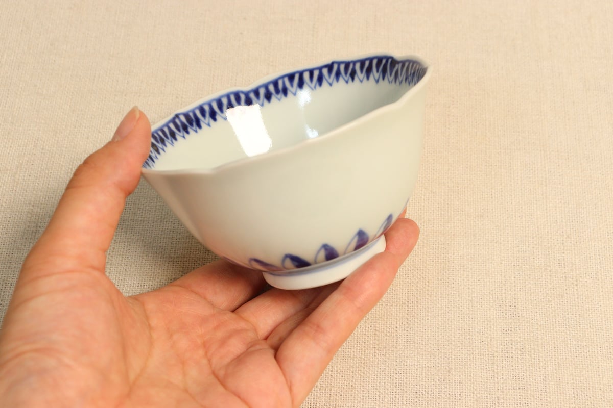 明治後期～大正平戸嘉祥染付芝垣図小鉢 | 吉祥寺PukuPuku