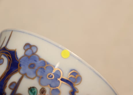 明治前期色絵四君子図通り物飯茶碗 ノミホツ